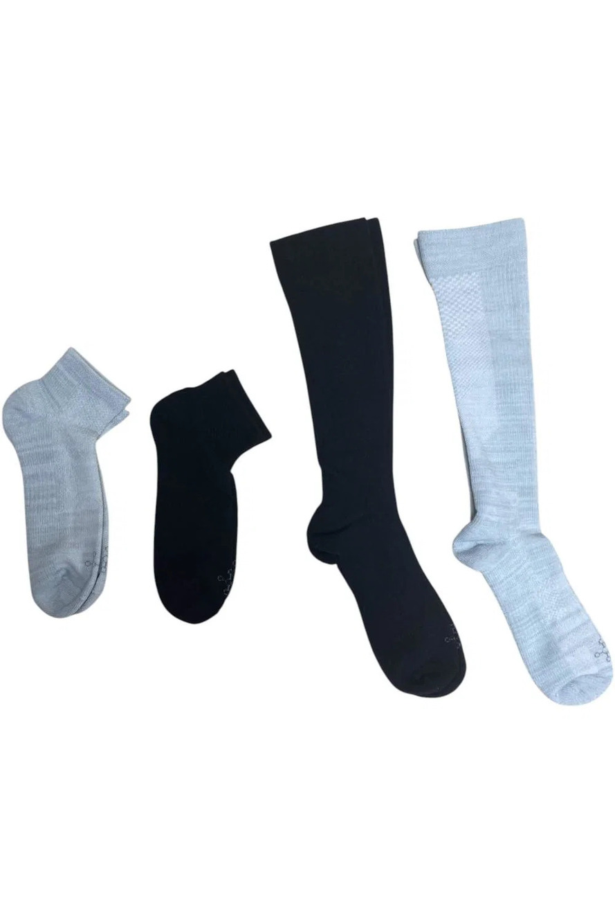 Tommie Copper Women's 4-Pack CompressionAnkle & OvertheCalf Sock Basic